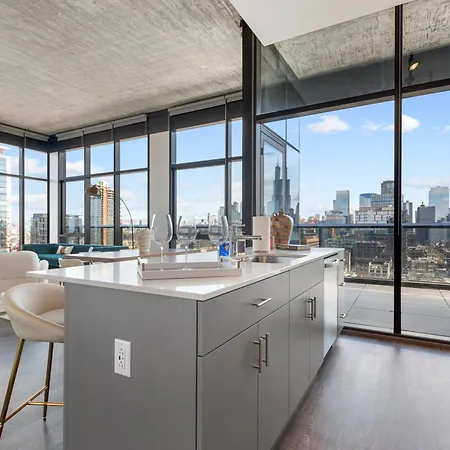 Fulbrix Bright Designer Apartments With West Loop Views Chicago Exterior photo