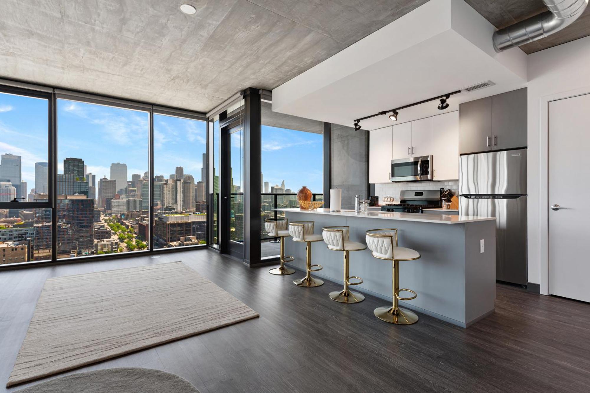 Fulbrix Bright Designer With West Loop Views Apartamento Chicago