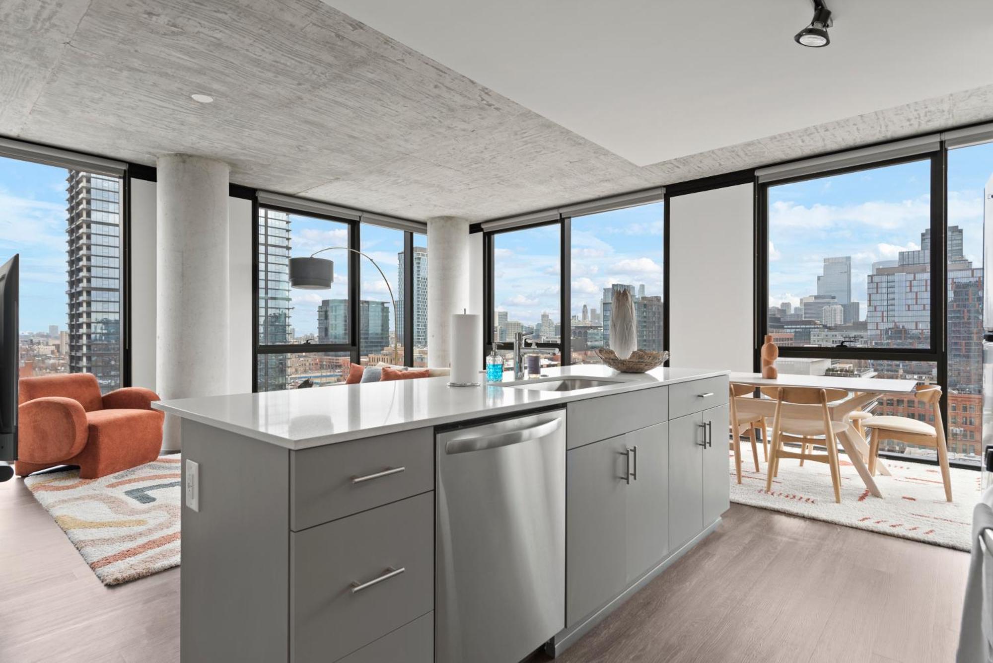 Fulbrix Bright Designer With West Loop Views Apartamento Chicago